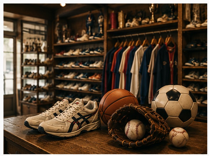 スポーツ用品店内